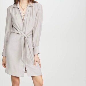 Brochu Walker Madsen Button-Down Shirt Dress Long Sleeve Grey Size Medium NWT